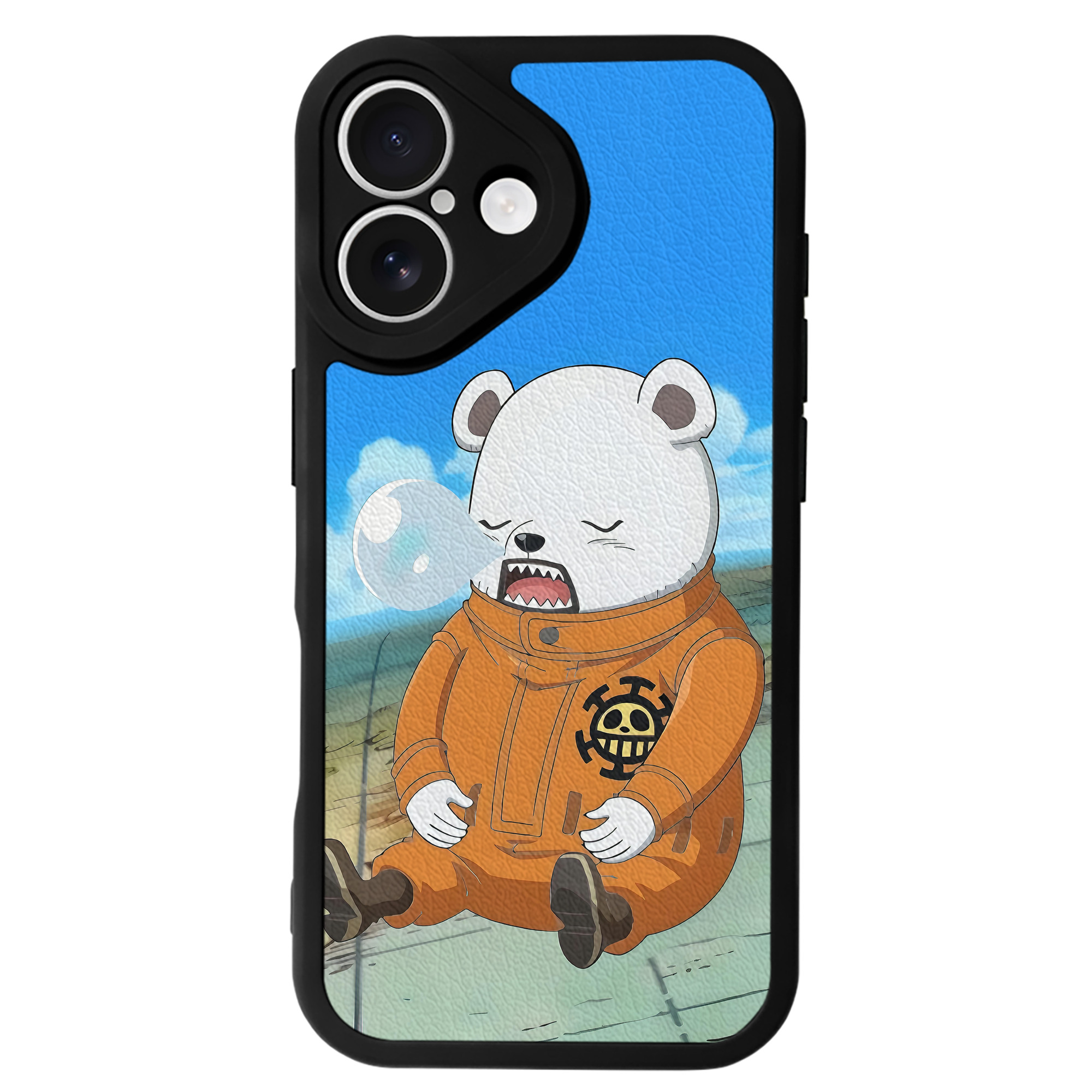 （画像用） ワンピース ONE PIECE 【iPhone 16シリーズ対応】シリコンスマホケース（レザー調） 材質：シリコン